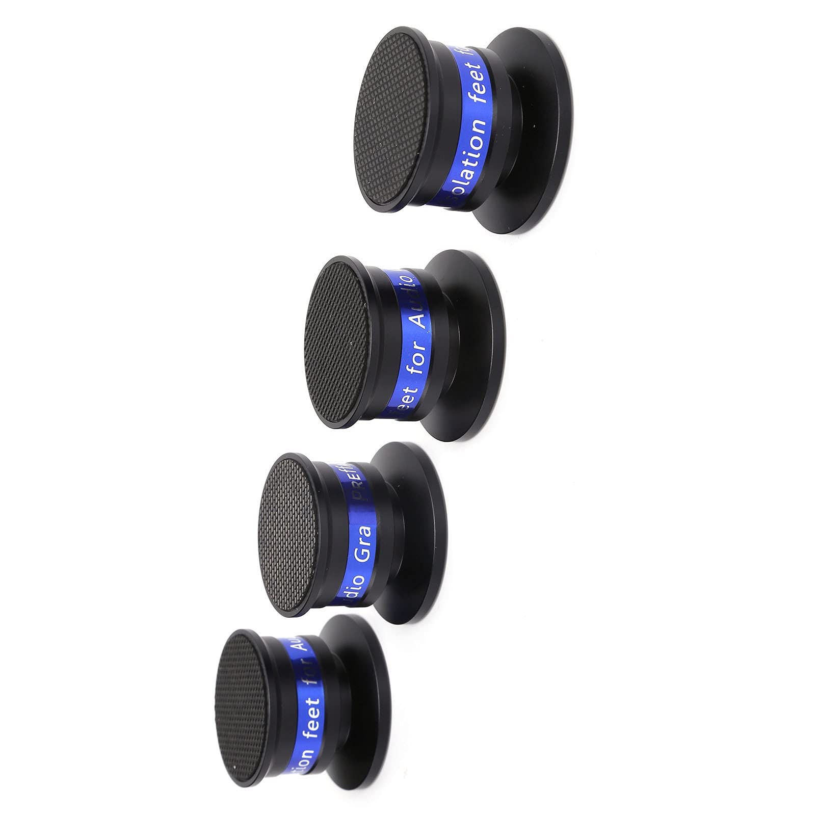 Sorandy Preffair Juego de Púas de Pies de Aislamiento, Pies de Aislamiento de Duraderos y Antivibraciones para Altavoces, Tocadiscos, Amplificadores, Hechos de Aleación de Aluminio y Latón, 4 Juegos
