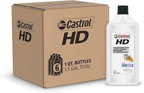 Castrol 06142-6PK HD-30 Aceite de motor - 1 cuarto de galón, (paquete de 6)