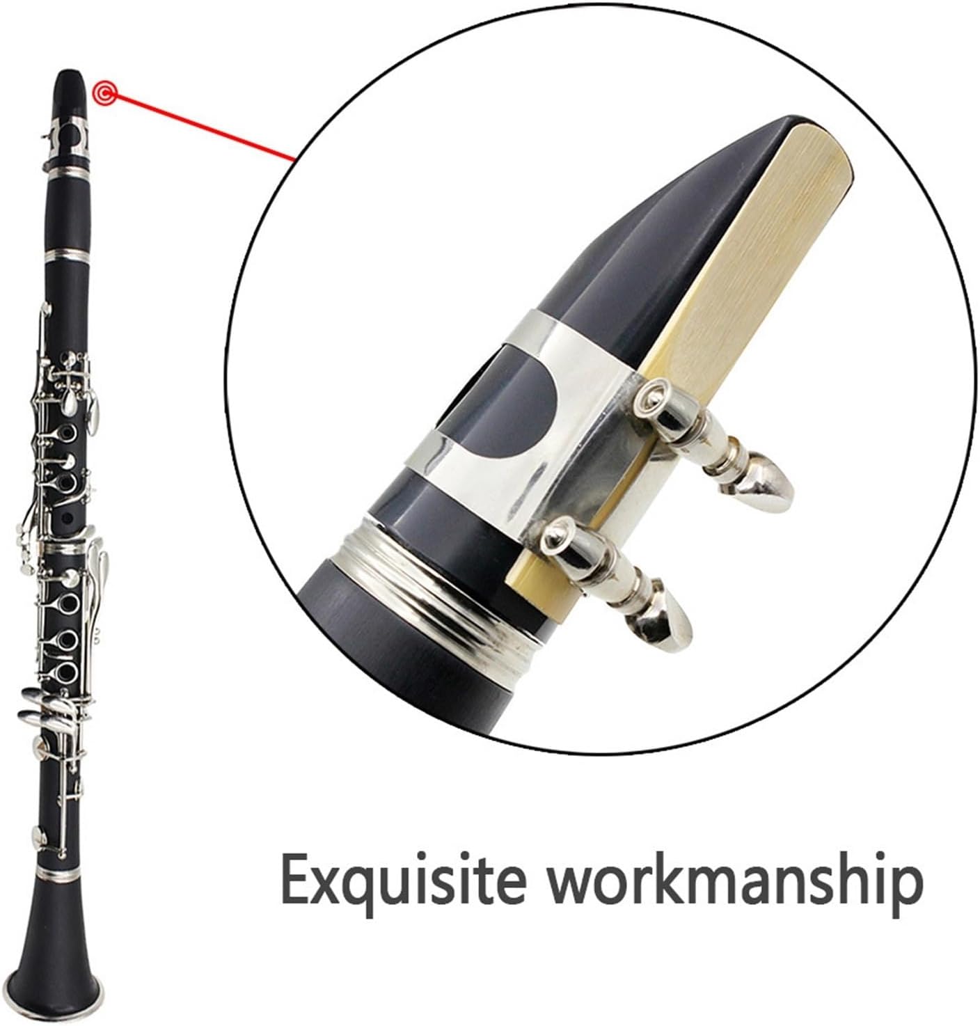 Amazon | クラリネットセット 本体 17キー B ABS樹脂採用 管体 管楽器 練習用 クラリネット クラリネット Bフラット 17キー ABS樹脂管体 初心者 大人用 テスト楽器セット(B)