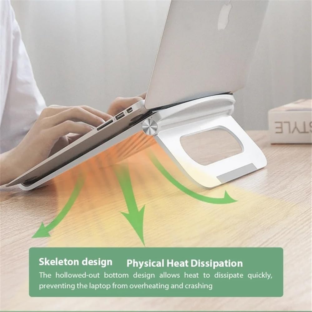 Supporto per Laptop Supporto for Laptop da scrivania, Supporto di Raffreddamento Pieghevole e Portatile for Laptop, Supporta Laptop Fino a 17" Rialzo per Laptop(Nero)