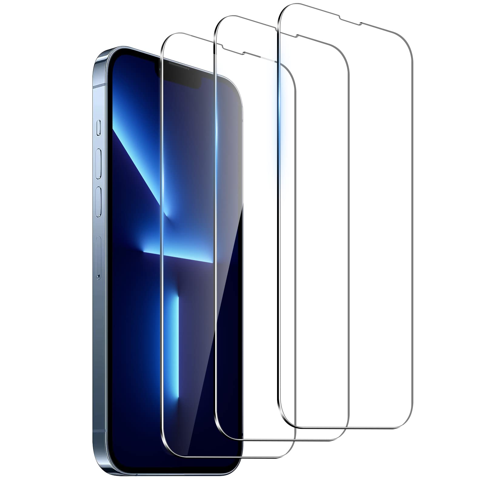 WYQLTD [3 Pack] for iPhone 14 Screen Protector, Tempered Glass 9H Hardness Scratch and Shatterproof Easy Installation,Compatible with iPhone 14/13/ 13 Pro(6.1 Inch)