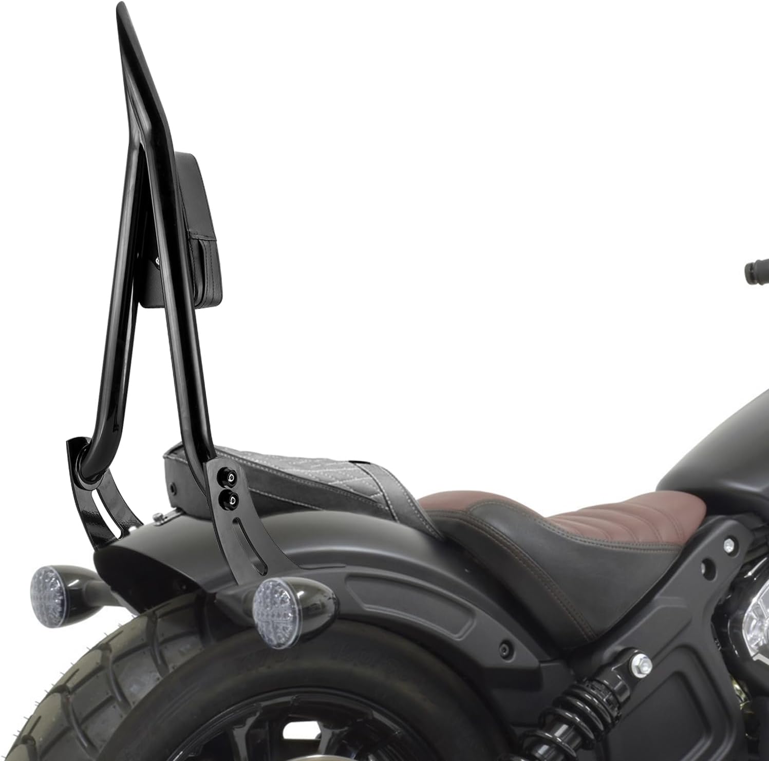 Mofun 24" Tall Passenger Backrest Sissy Bar Compatible with Indian Scout Bobber Twenty Sixty 2020-2024, Rogue Sixty 2022-2024