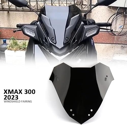 Miniatura 5 de Parabrisas acrílico para motocicleta carenado delantero deflectores de viento para Yamaha X-MAX 300 2023 X-Max 250 X-Max 125 2023, negro