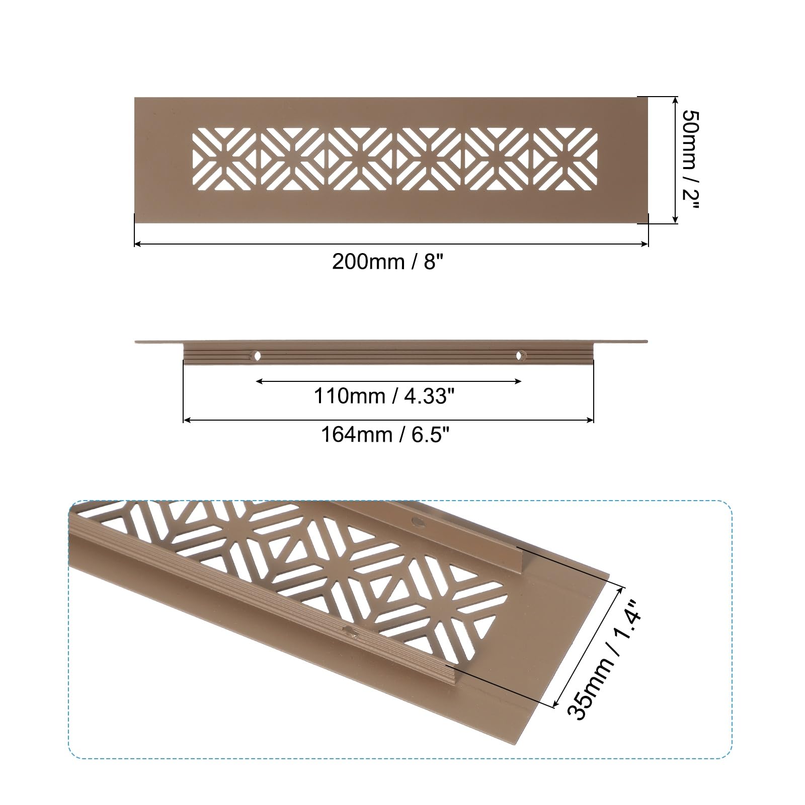 PATIKIL 8 x 2 Inch Door Air Vent Cover - Image 2