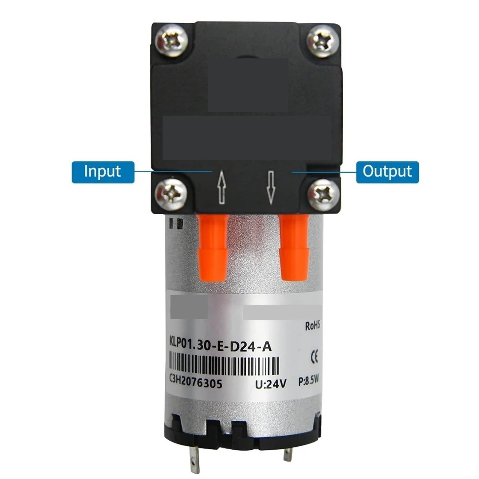 Bomba de diafragma alto caudal 600 ml/min, motor 12 V y 24 CC, presión líquido for laboratorio aguas residuales Fácil mantenimiento(12)