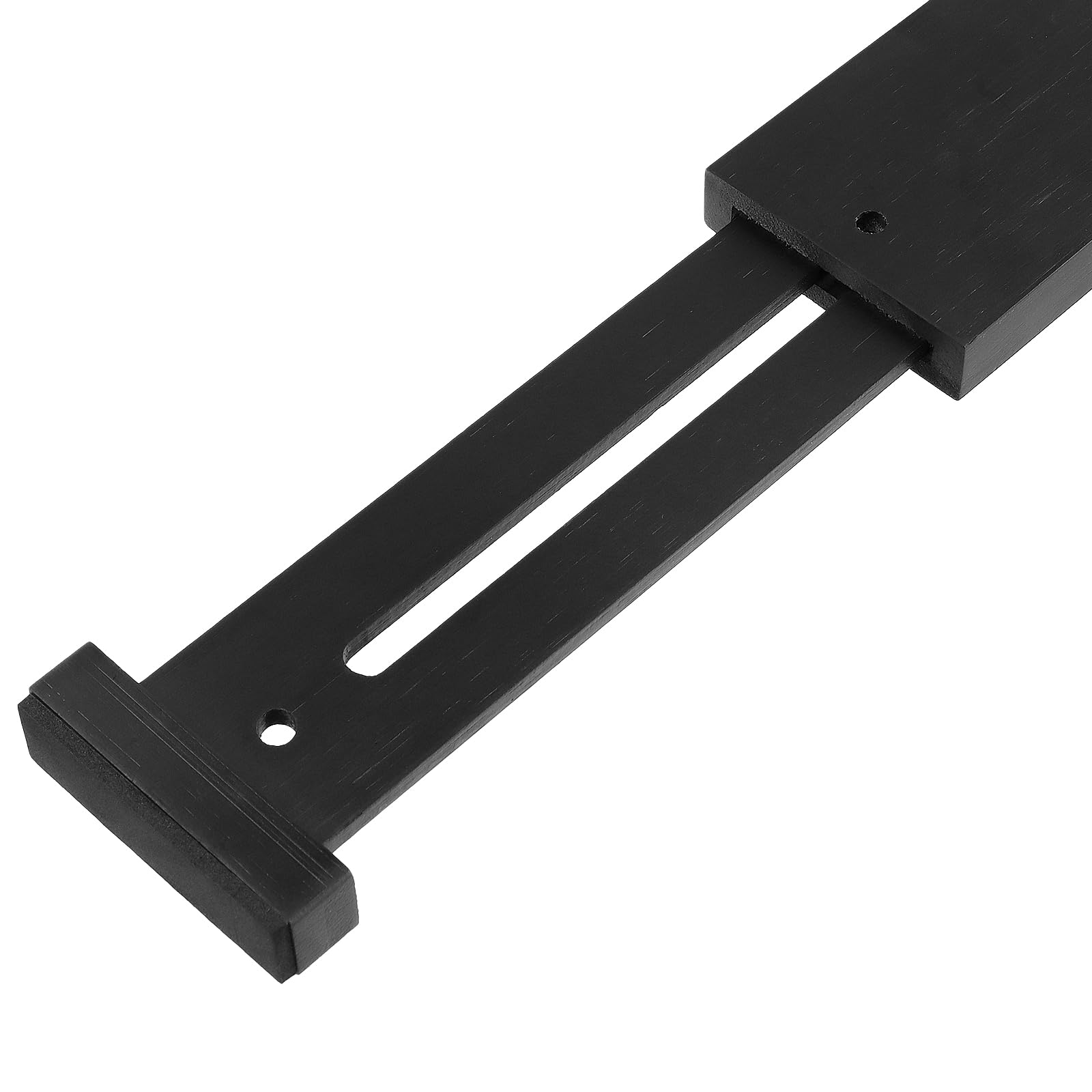 SINJEUN 6-częściowy zestaw separatorów do szuflad, regulowane, czarne, 43-56 cm, drewniane, bambusowe, organizer do szuflad, do kuchni, łazienki, sypialni