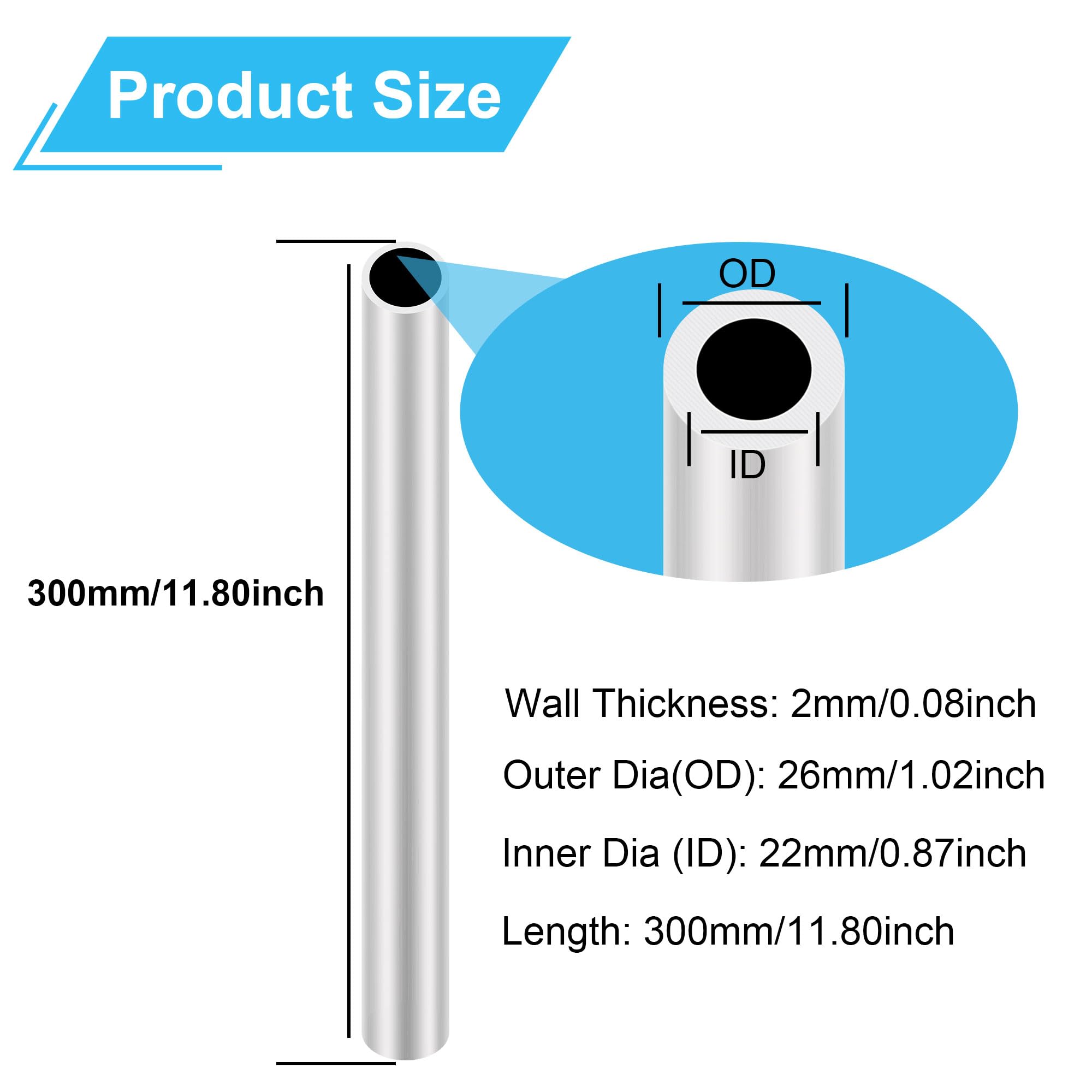 Tubo In Alluminio 6063 - 18mm Esterno, 12mm Interno, Lunghezza 300mm | Per Fai Da Te E Progetti - Foto 13