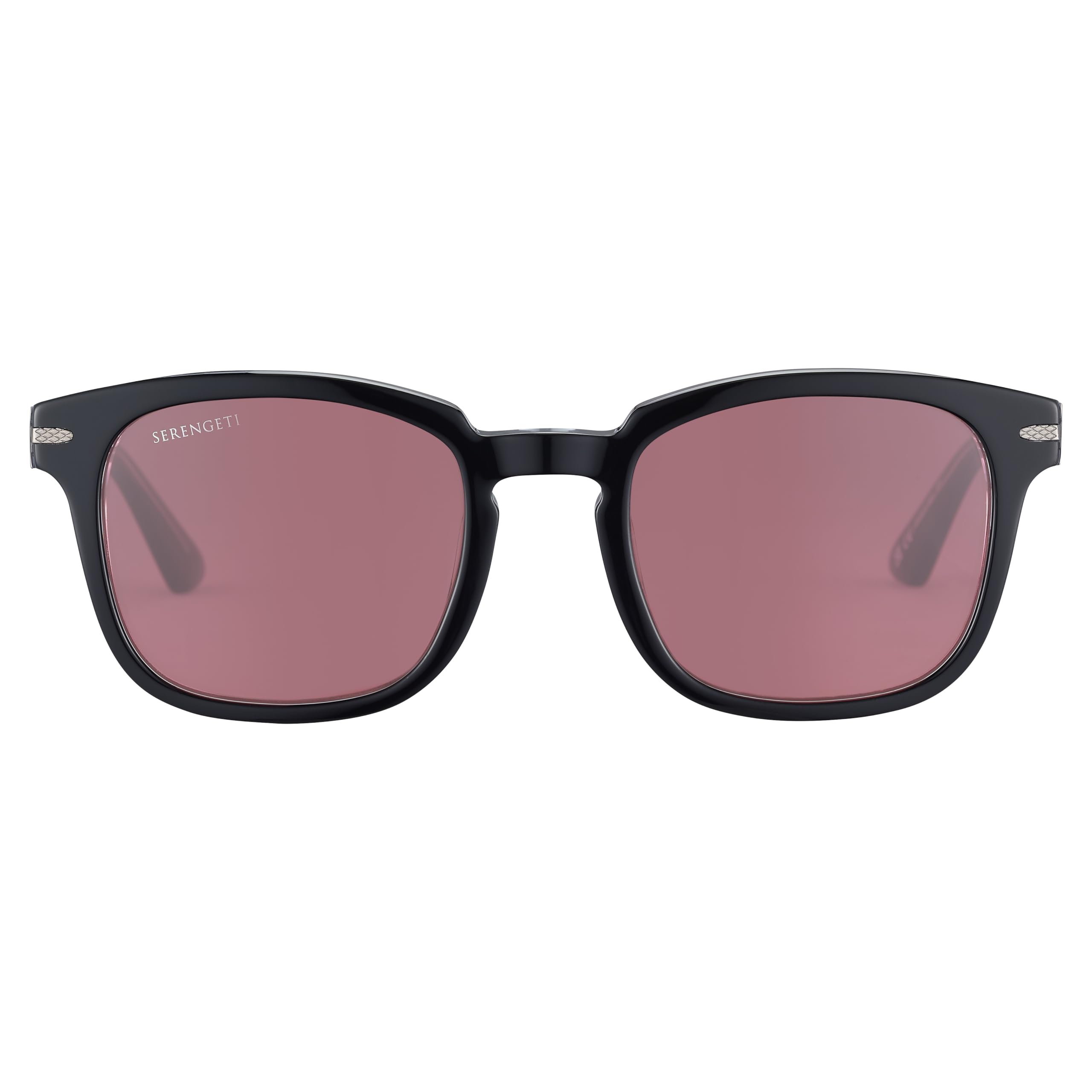 Serengeti Ethan Shiny Black Transparent Layer Polarized Sunglasses for Unisex Adult