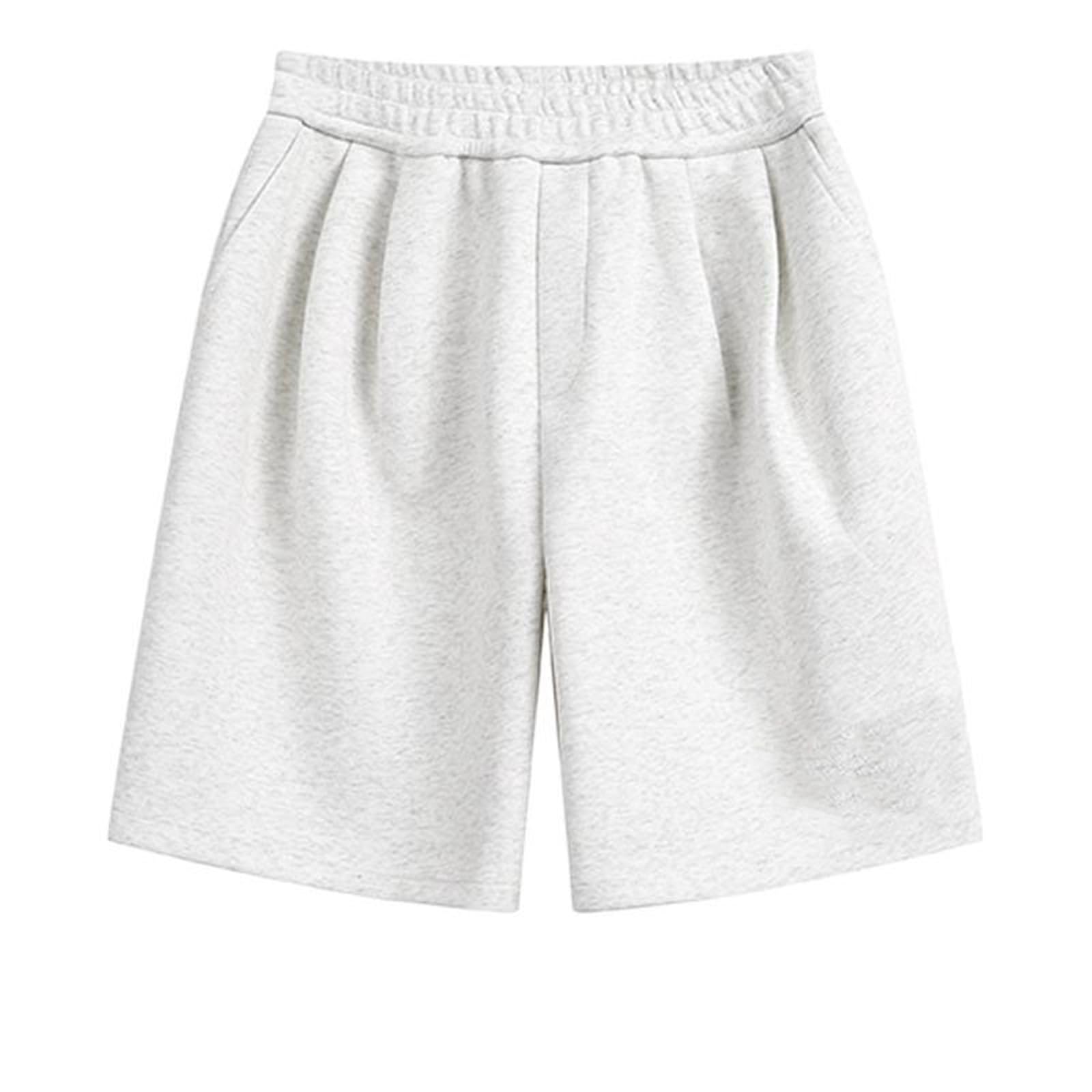 American Mid-Rise Athletic Shorts for Men Summer Loose Wide-Leg Shorts