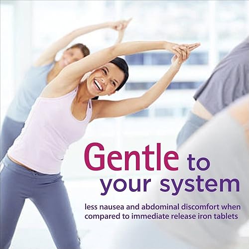 Miniatura 18 de Slow Fe Suplemento de hierro de 45 mg para deficiencia de hierro, liberación lenta, alta potencia, tabletas fáciles de tragar, 30