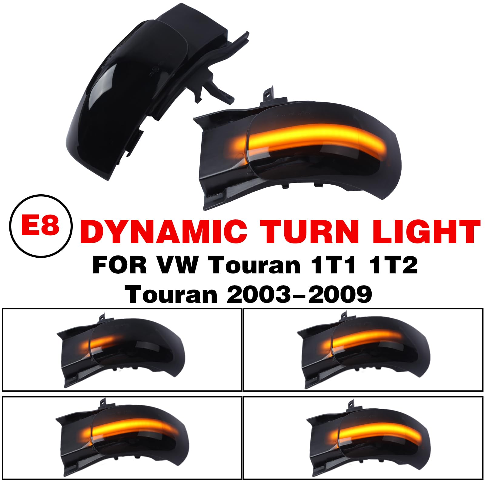 Dynamiczne kierunkowskazy LED migające światło migające do VW Touran/ 1T1 1T2 2003-2009