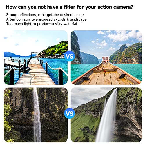 TELESIN 4-Pack CPL&ND Filter Set for DJI Osmo Action 5 Pro/4/3, Snap On CPL, ND8, ND16 - Image 3
