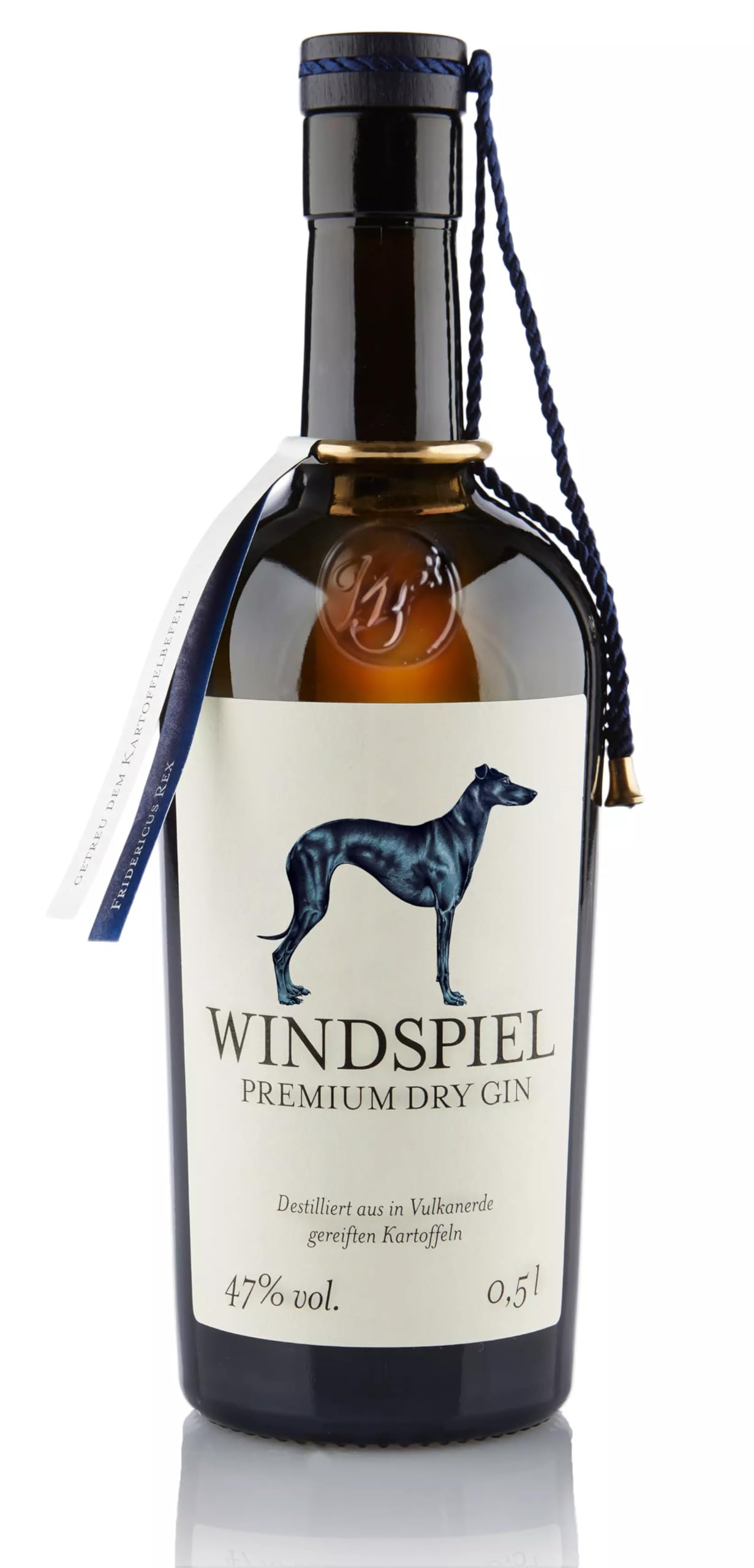 Windspiel London Dry Gin 47 % vol. 1 x 0,5 Liter - International ausgezeichneter Miniatur London Dry Gin aus der deutschen Vulkaneifel
