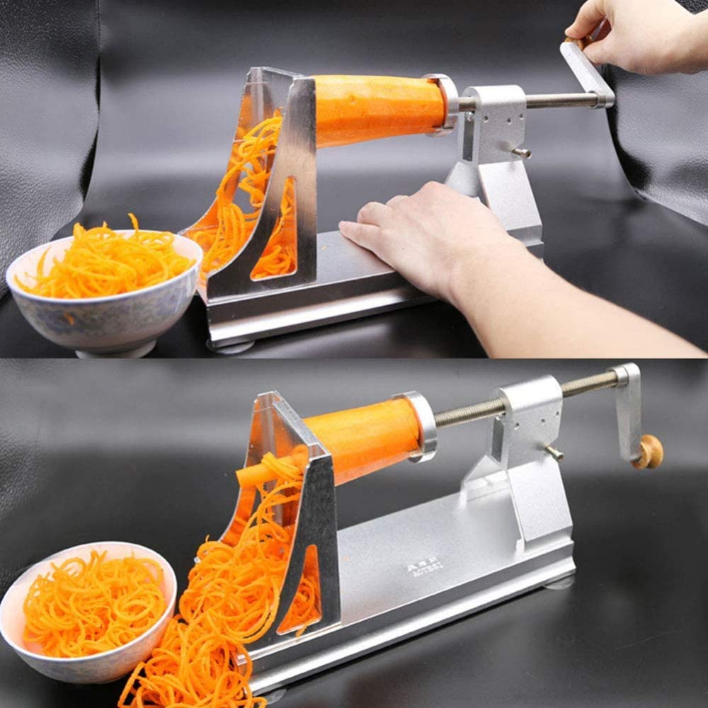 Draaiende Groentesnijder Met Messen Westmark Spiraalsnijder Voor Groente En  Fruit, Met 3 Snij-inzetstukken, Scherpe Roestvrijstalen Messen, Spiromat,  Antraciet/wit/rood, 11332260 Japanse Spiralizer Groenten