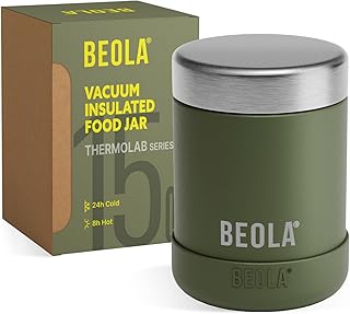 BEOLA 450ml Food Jar Lunch Box Thermos Stainless Steel Double Wall Insulated Travel Food Flask for Kids and Adults