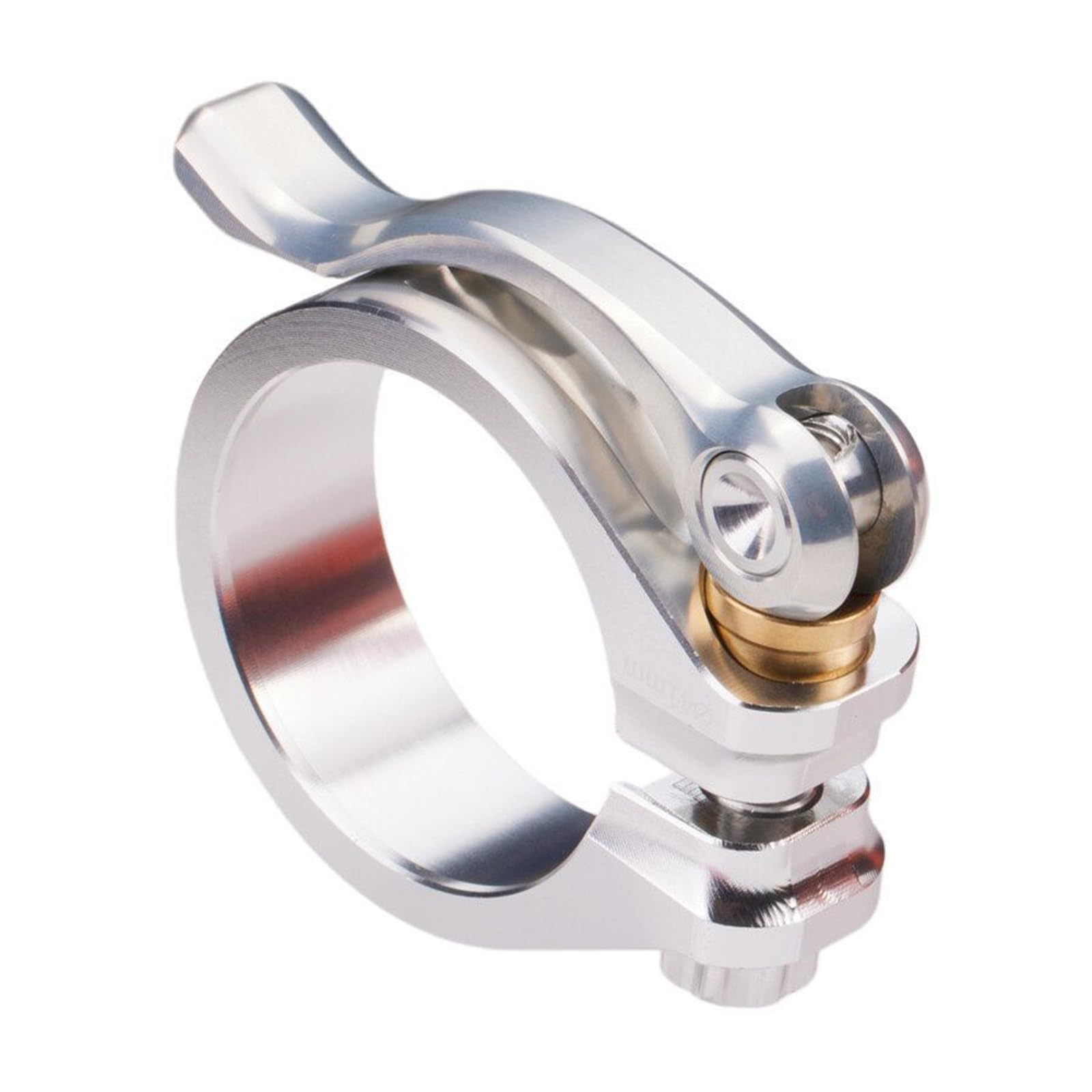 Hsioluted Silver Easyly Install Bicycles Seat Tube Clamps Antislip Bike Seatpost Clip Quickly Release Bicycles Seat Tube Clip Quickly Release