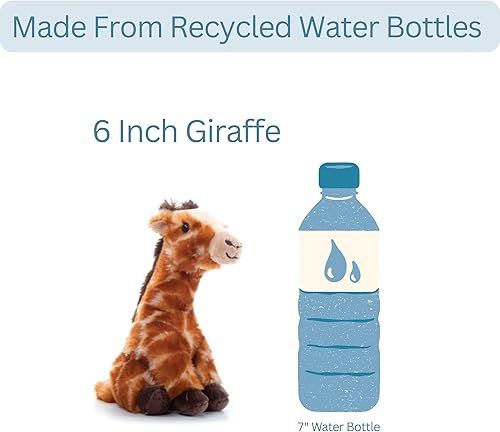 Miniatura 10 de The Petting Zoo Jirafa de peluche, muñeco de felpa, regalos para niños, colección Wild Onez Babiez Zoo Animals, peluche de jirafa 6 pulgadas (15.2
