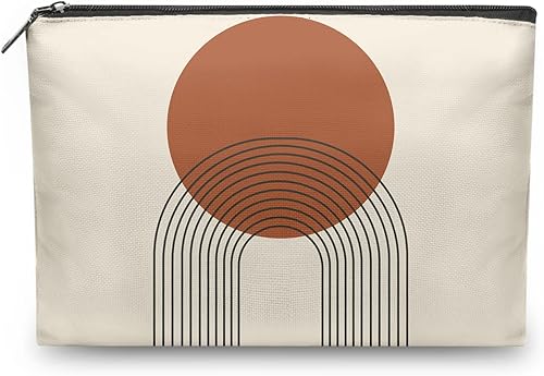 Bolsas de maquillaje de lunares en blanco y negro, patrón circular, bolsa de cosméticos, bolsa de aseo de viaje para mujeres y niñas, Redonda disponible en Yaxa Peru