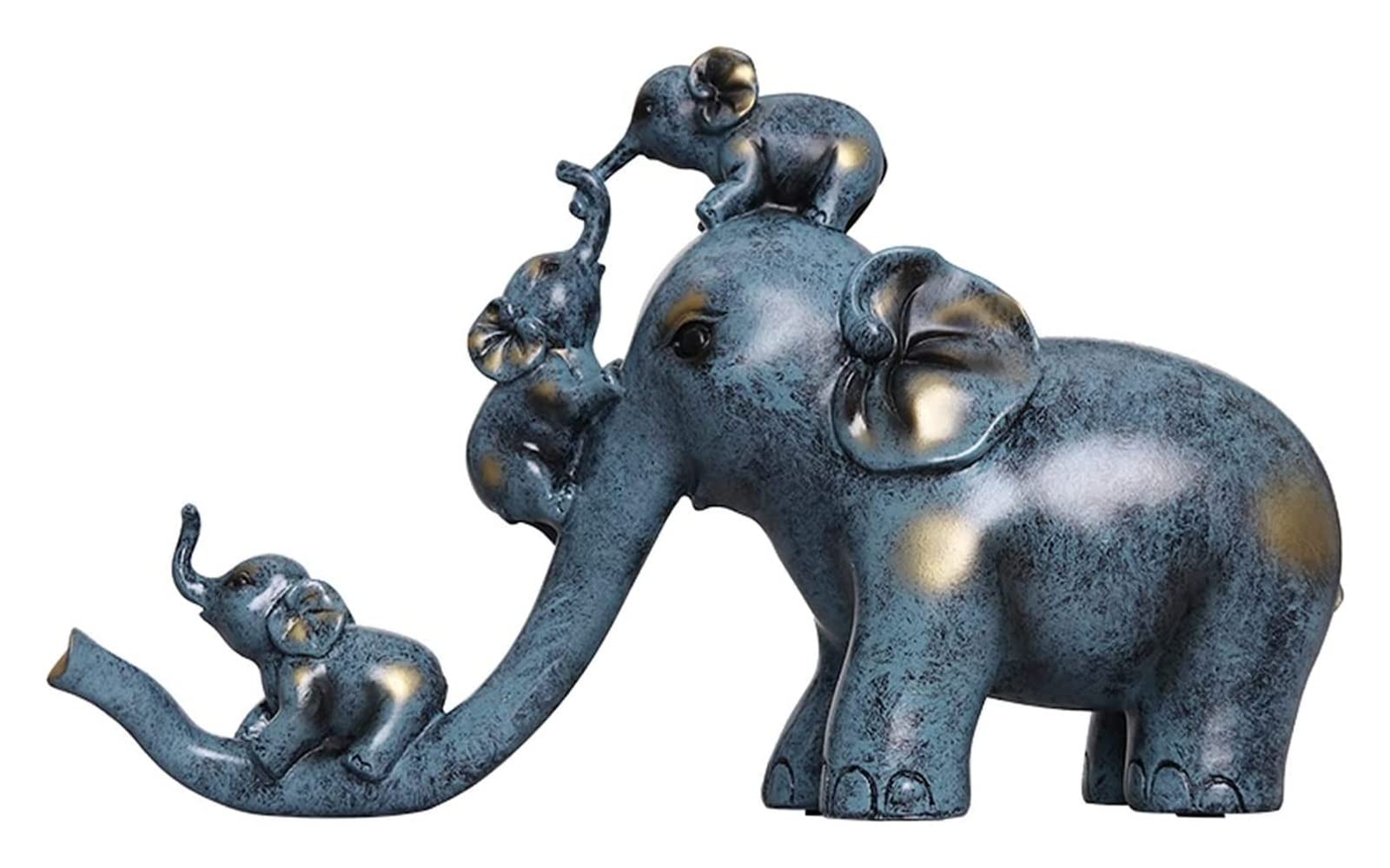 Statue éléphant parent-enfant RLKHXBS cadeau idéal d'artisans - 8