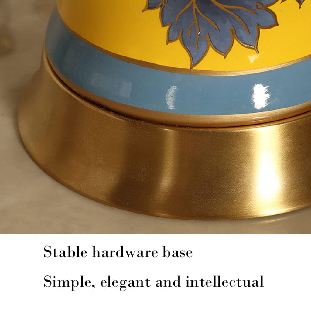 Lámpara de mesa Lampada da tavolo Camera da letto in ceramica Camera da letto Lampada da comodino Tessuto Soggiorno Decorazione Della Decorazione Settentrionale Lampade da notte Artigianato e regali d
