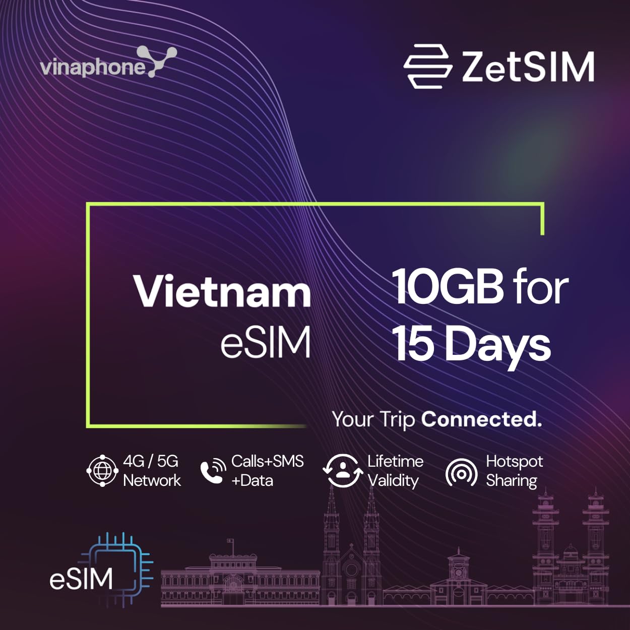 Vietnam Local eSIM | Unlimited Data for 10GB Data for 15 Days | 4G/5G High-Speed | Lifetime Use | Instant QR Code Activation | Easy App Top-Up | Hotspot Sharing | No Roaming-image-26