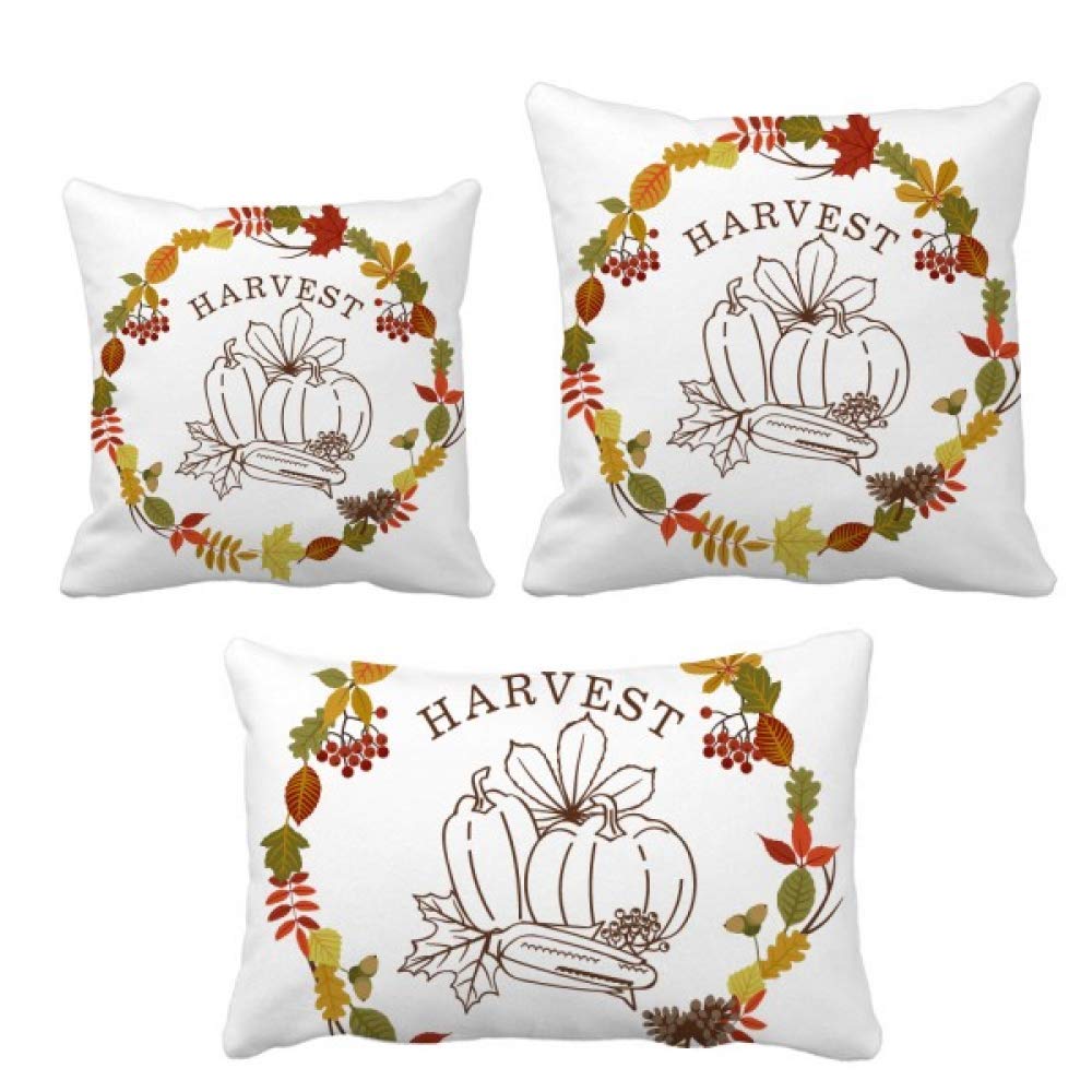 Garnissage coussin Thanksgiving avec motif feuille pour décoration sofa et maison