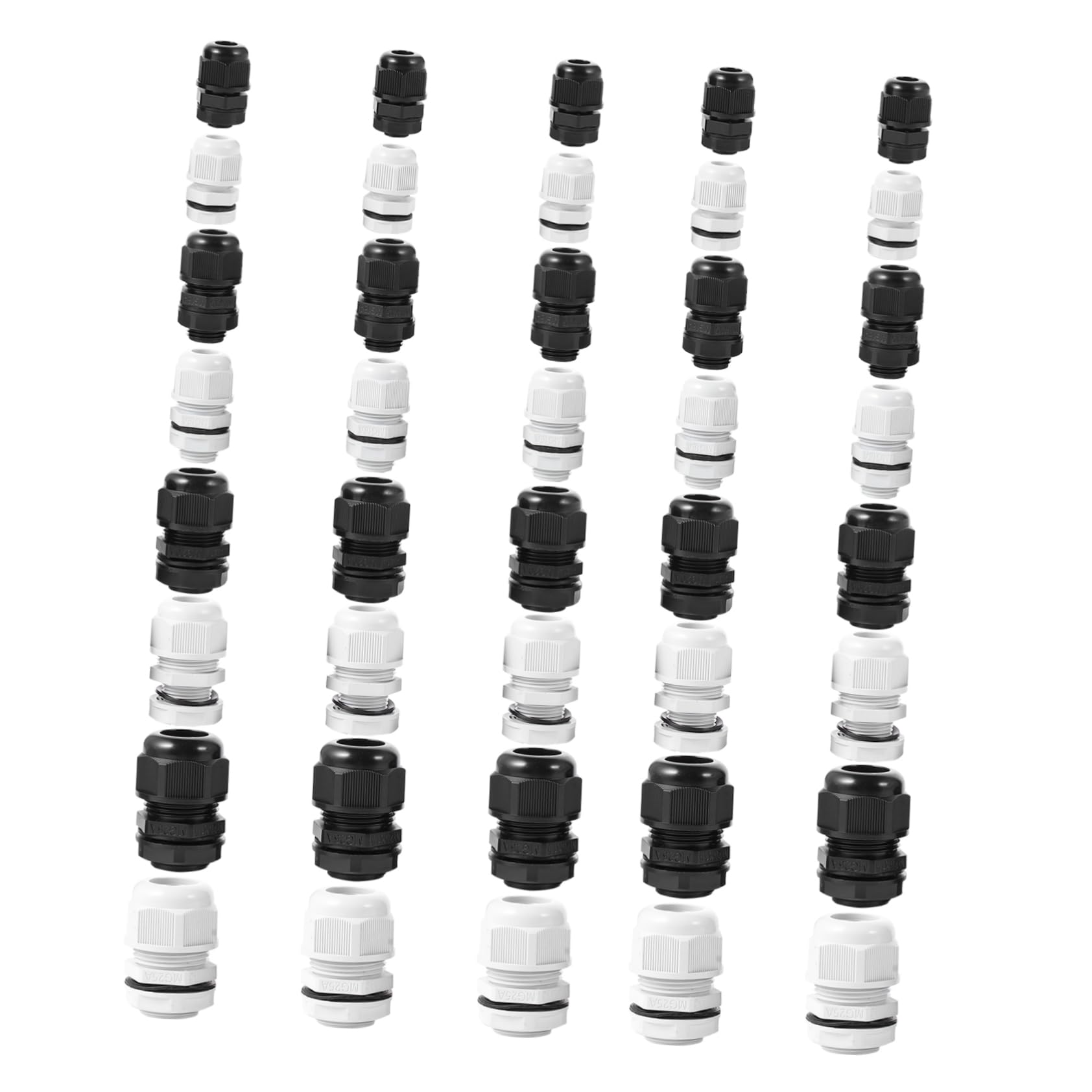 Operitacx 40piezas Prensaestopas Unidades Juntas De Prensaestopas Para Cables Conectores De Cable