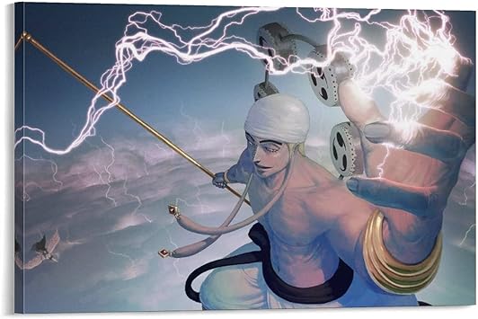 Amazon Co Jp ワンピース日本のアニメ壁紙エネルキャラクターhdポスター壁画hdアニメーションポスター装飾画キャンバスウォールアートリビングルームポスター寝室キッチン装飾画12x18インチ 30x45cm ホーム キッチン