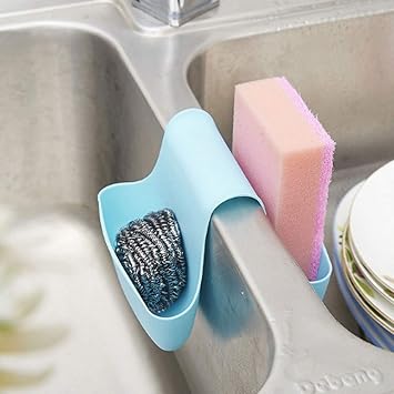Sink Sponge Holder Saddle Strainer Organizer Soap Dish Storage Rack for Bathroom Kitchen(Rose)