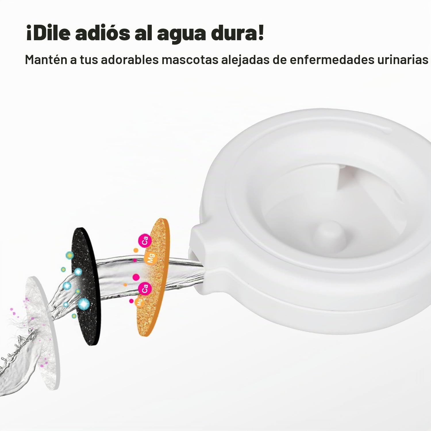 Sfozstra Dispensador de cuenco de agua para perros: 6L Blanco Grande Acero inoxidable - Sin BPA - Dispensador automático de agua por gravedad para mascotas para propietarios ocupados