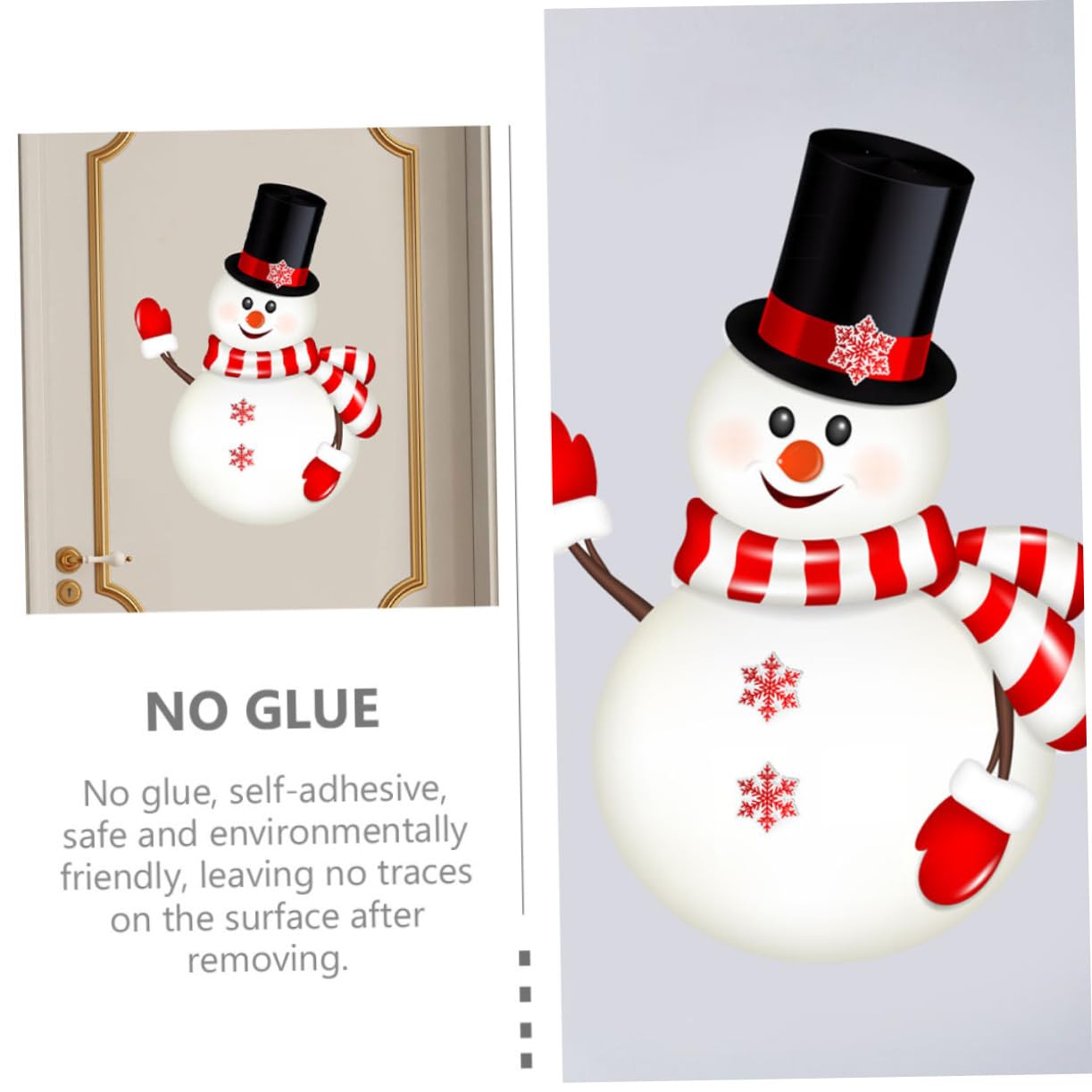 Cabilock 6 Pieds Lot De 6 Autocollants De Fenêtre En Spray De Neige Autocollants Muraux De Noël Autocollants De Fenêtre Décorations De Noël Sets De Table Pour Décorations De 2Sheets * 6