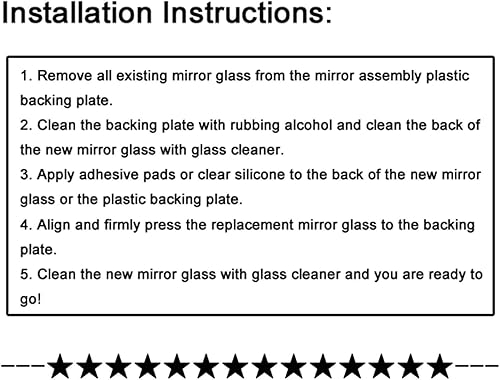 Miniatura 8 de WLLW Espejo lateral de repuesto para Ford F150 convexo RH Rignt lado del pasajero, incluye adhesivo, no remolque, espejo de vidrio no calentado