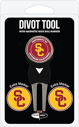 Vista 27 de Team Golf NCAA - Herramienta Divot con 3 marcadores de pelota de golf, los marcadores son esmaltes magnéticos extraíbles de doble cara