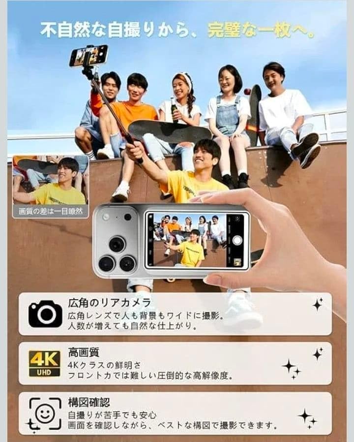 Amazon.co.jp: 自撮りモニター 「次世代ミラーリング・自撮り革命」 4K