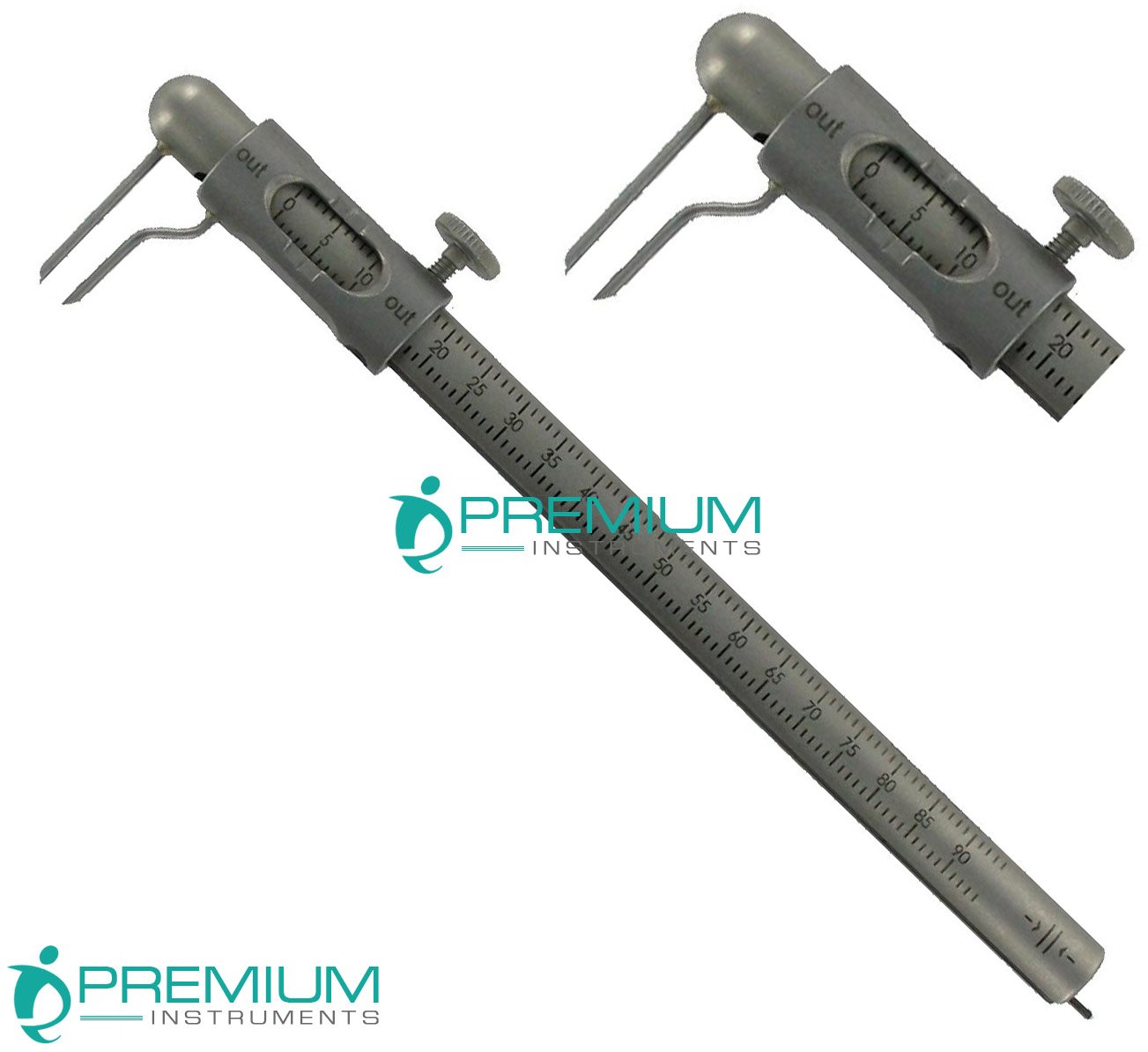 10× Dental Micro Boley Gauge Material Teeth Size Measuring Stainles Steel Instrument