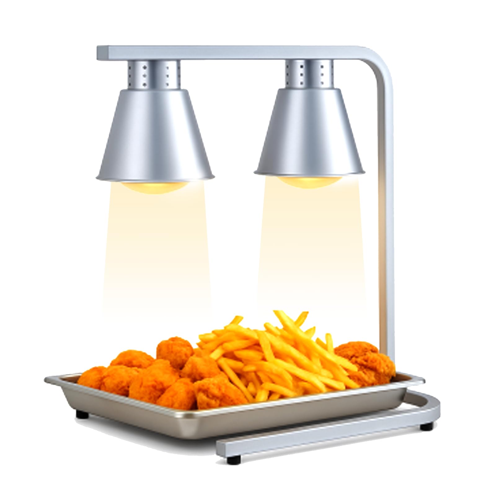 Lampy do podgrzewania żywności, podgrzewacze do żywności, 3 segmenty o regulowanej wysokości, 2 x 250 W, podgrzewacze na podczerwień do kawiarni, kuchni, restauracji, hotelu