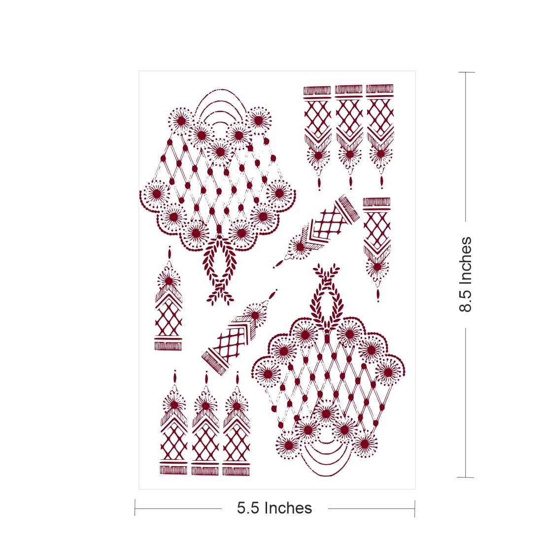 Temporary Tattoowala Simple Artistic Flower Henna Mehndi Temporary Tattoo Sticker For Girls & Women Tattoo 1 Pair For Both Hand Tattoo 1
