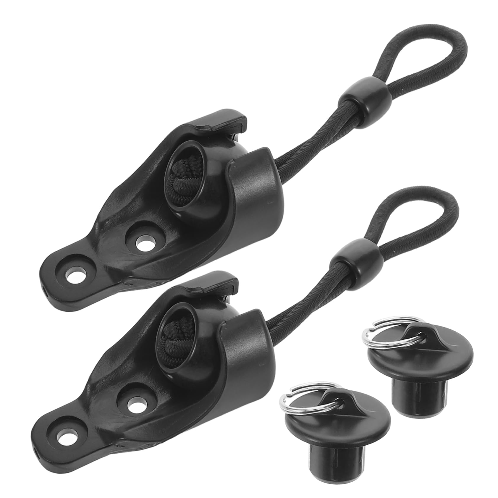 OSALADI 1set Heavy-Duty Bungee Cord Ends Stoppers Curtain Rod Holders for Roller Blinds Windproof Accessories for Secure Window Covering Installation