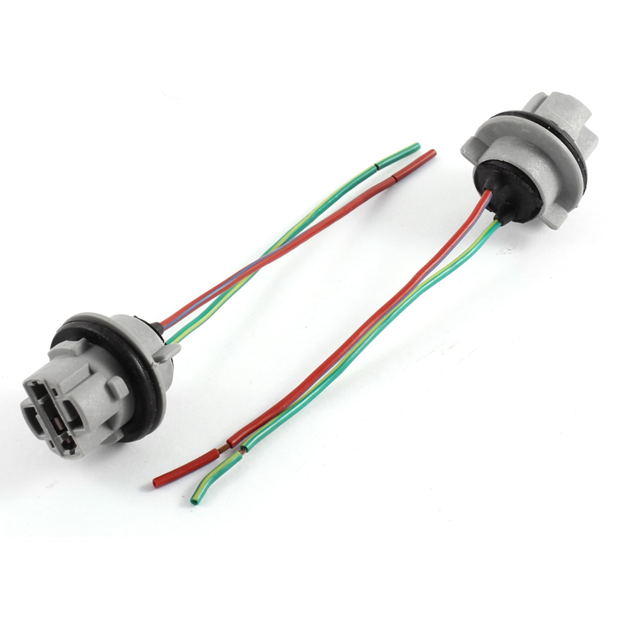 A ABSOPRO T20 W21W 7440 LED Bulb Socket Car Light Wire Durable Plastic Gray (Set of 2)