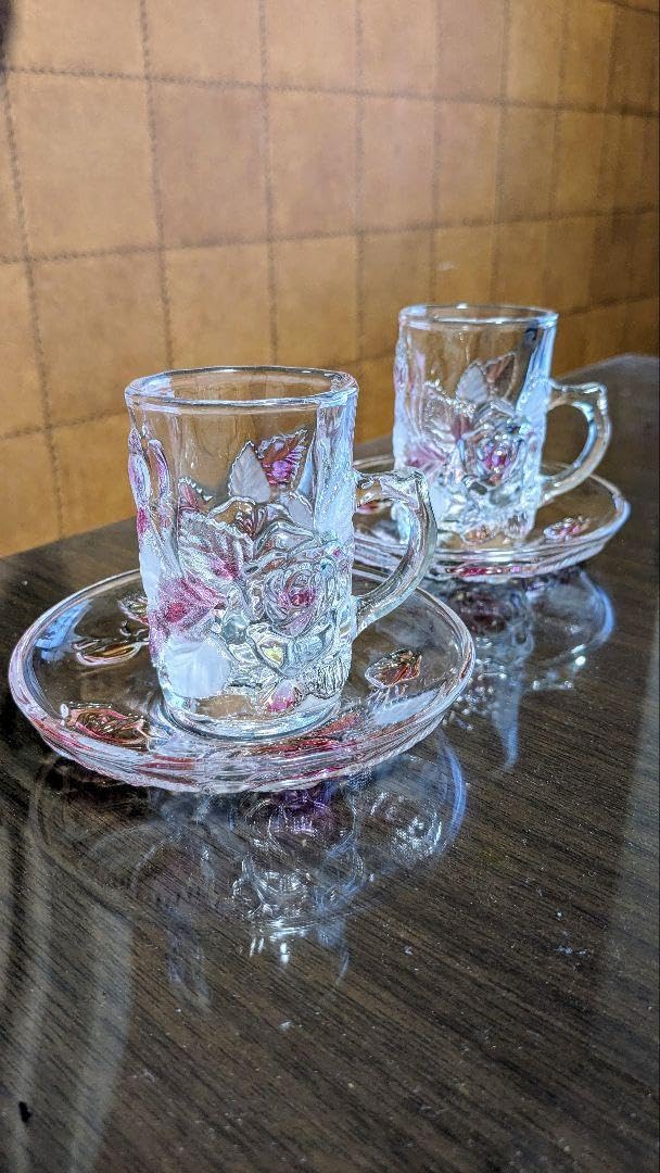 SOGA JAPAN Soga Glass Cup & Saucer : Amazon.sg: Home