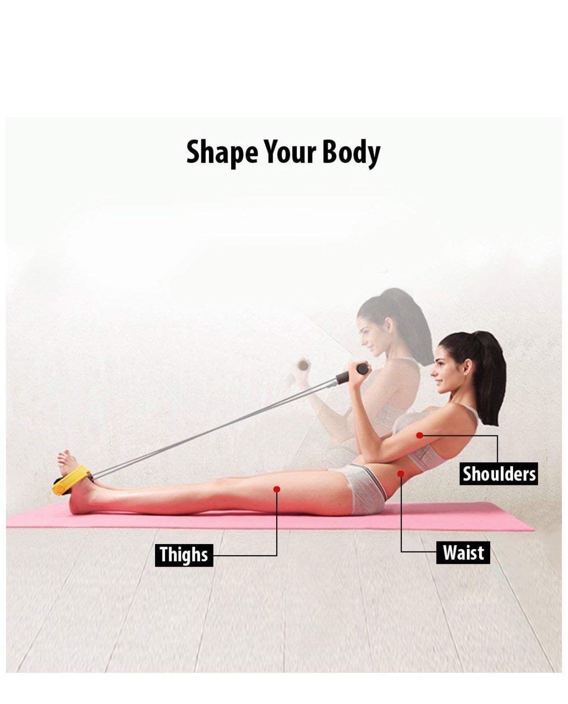 RRJ Body Trimmer for Fitness Exercise & Waist Trimmer Unisex Latex Waist Reducer Exerciser 2