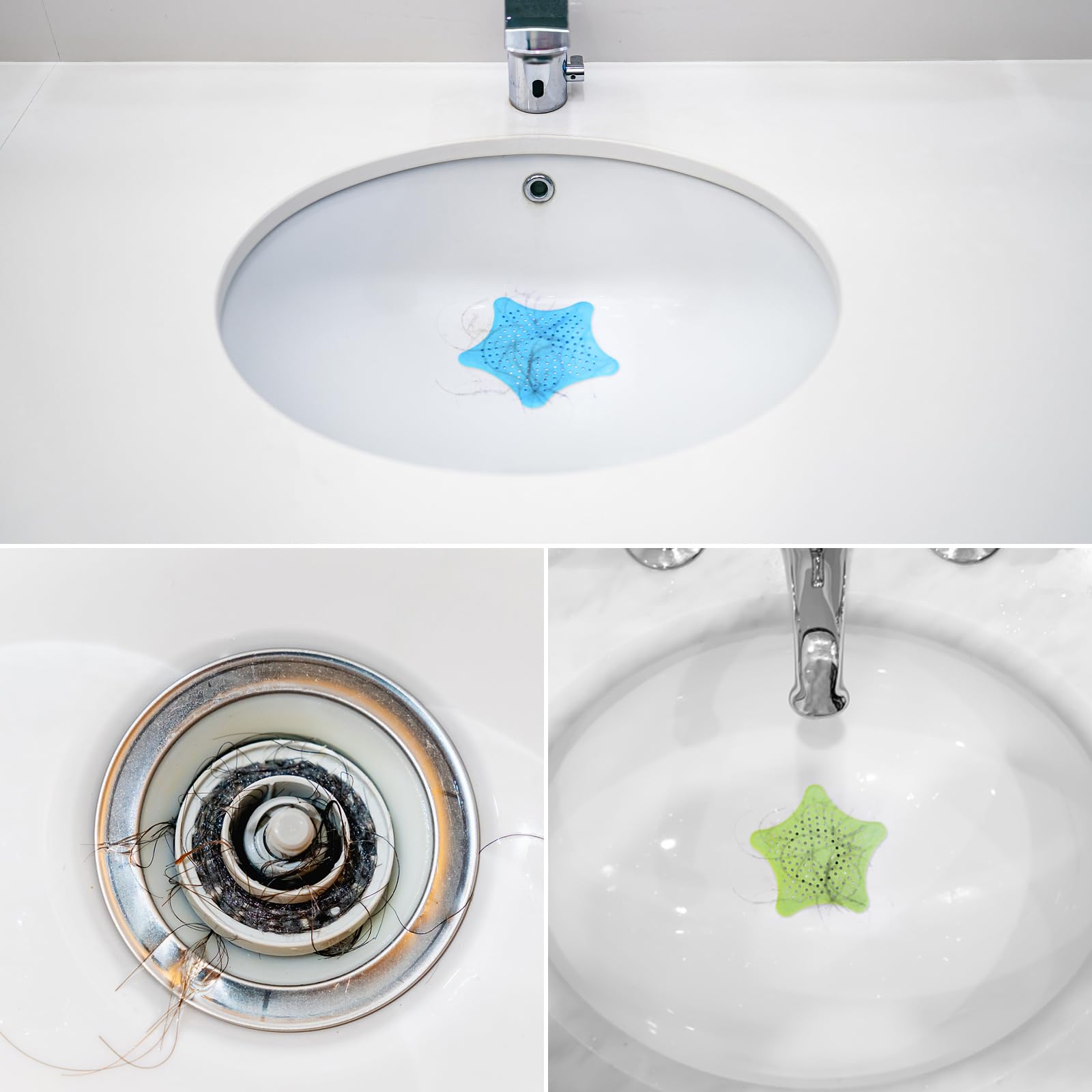 Pezzi di protezione per scarico in silicone, filtro per lavandino con ventosa, filtro per capelli per vasca da bagno, filtro per capelli per doccia | Leroy Merlin