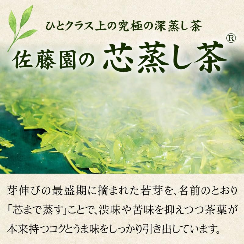 Amazon | 本山茶 静岡県産 佐藤園 安倍の清流 100g 5本 芯蒸し 煎茶
