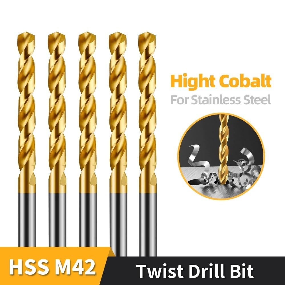 Juego de brocas helicoidales cobalto M42, 1 pieza, HSS, agujero 8% altura, for metal, acero inoxidable, hierro, etc(10.0mm)