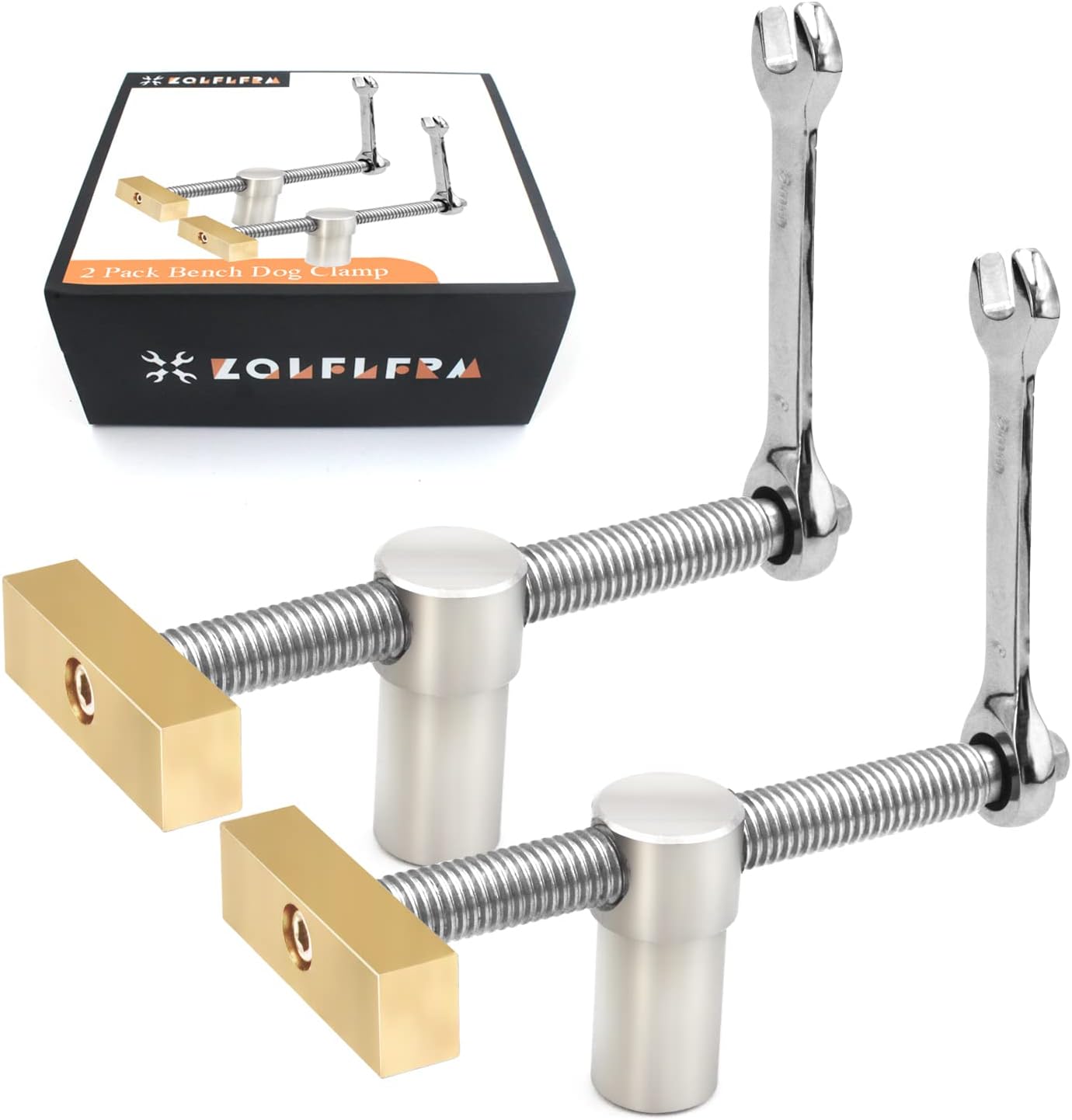 OwnMy Set of 2 Bench Dog Clamps for 3/4 Inch Hole Adjustable