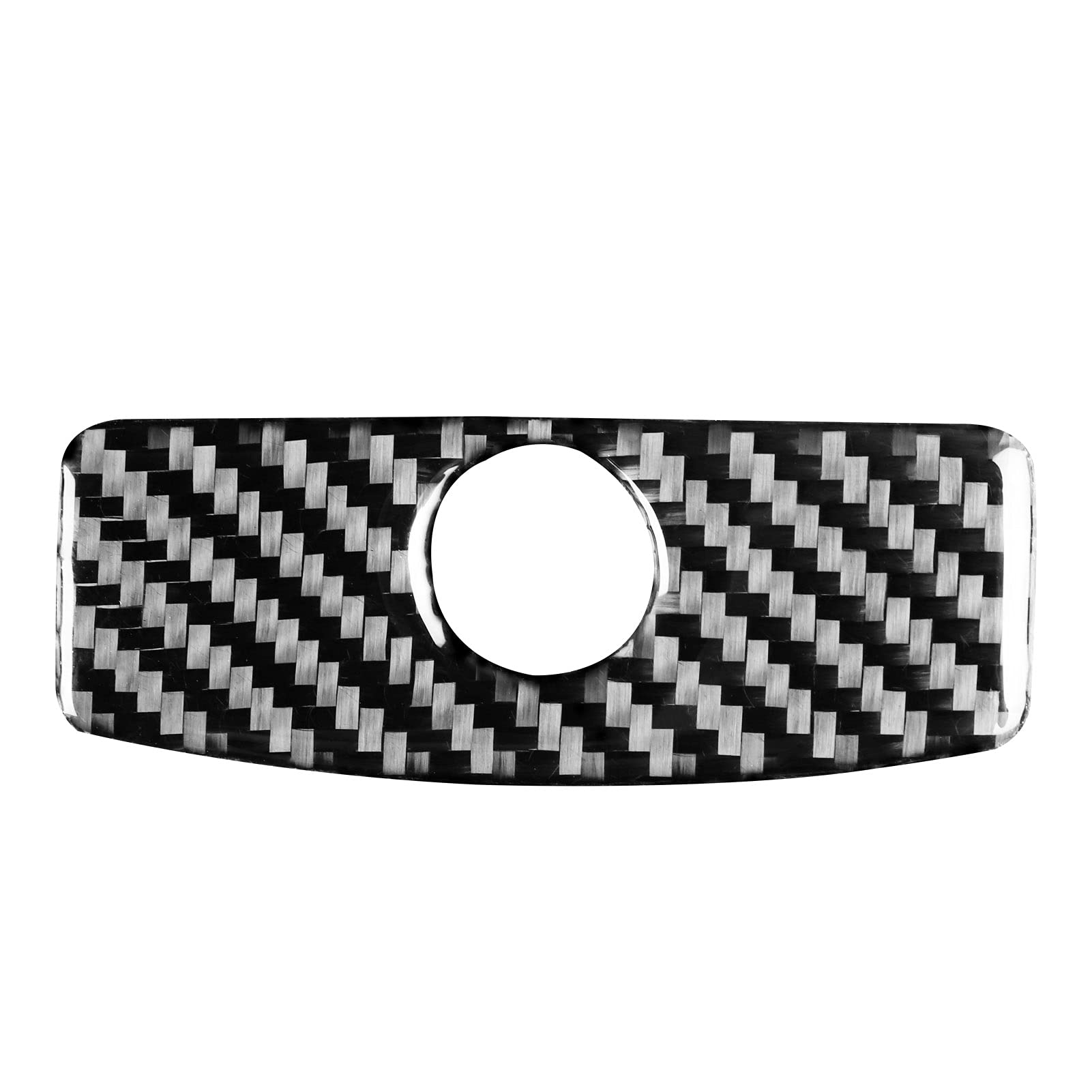 PJFUS Real Soft Black Carbon Fiber Car Co-Pilot Glove Storage Box Handle Switch Cover Sticker Interior Trim Compatible with Subaru Impreza 2012-2016/XV Crosstrek 2013-2017 Accessories Black