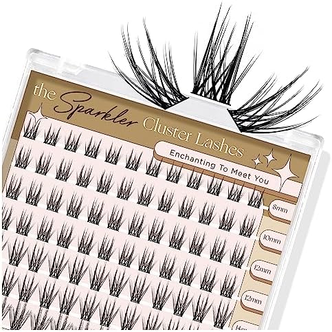 LASHVIEW Cluster Lashes,8-16mm DIY Eyelash Extensions,Cluster Eyelashes for Self-application Individual Lashes at Home,3D Rapid Soft and Lightweight-Style CDD03