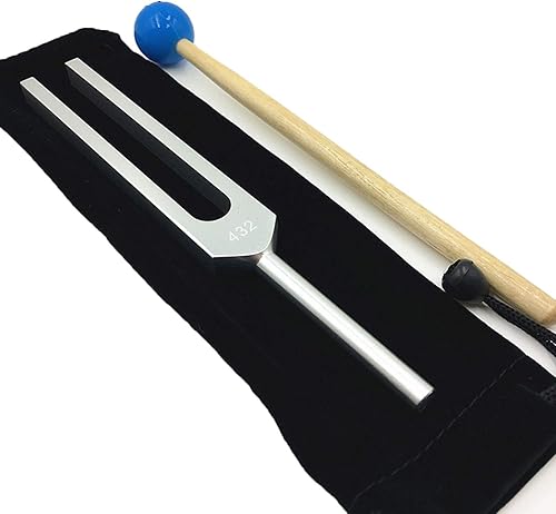 Miniatura 2 de Diapasón de aleación de aluminio de 432 Hz, con martillo de madera y paño de limpieza para afinar piano violín, guitarra, curación perfecta,