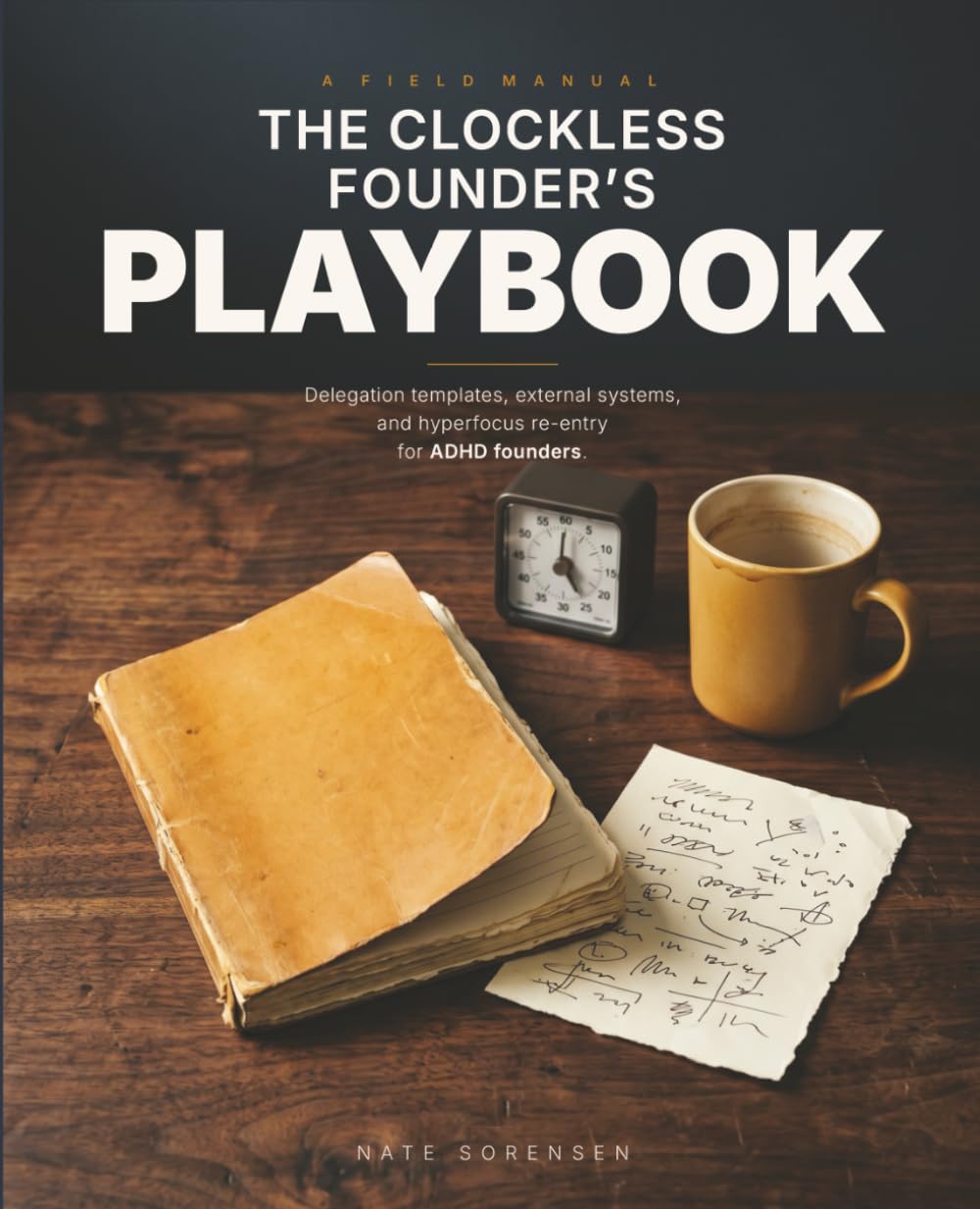 The Clockless Founder's Playbook: Delegation Templates, External Systems, and Hyperfocus Re-Entry for ADHD Founders