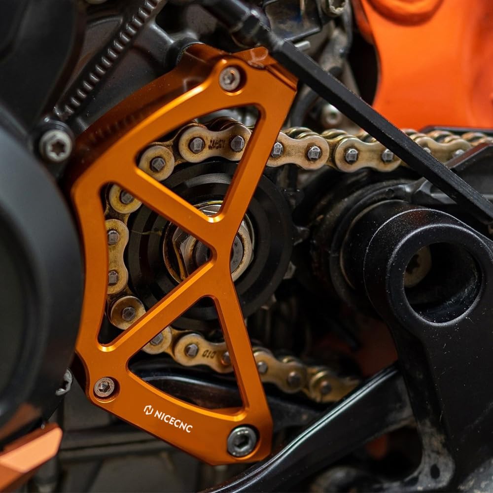 NICECNC Funda Protectora de Cadena Naranja Compatible with 790 890 Adventure S/R 2019-2023 2022 2021 2020, 790/890 Duke 2018-2023 2022 2021 2020 2019